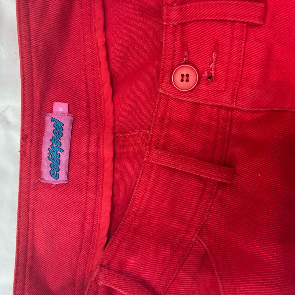 Edikted Red cargo skirt